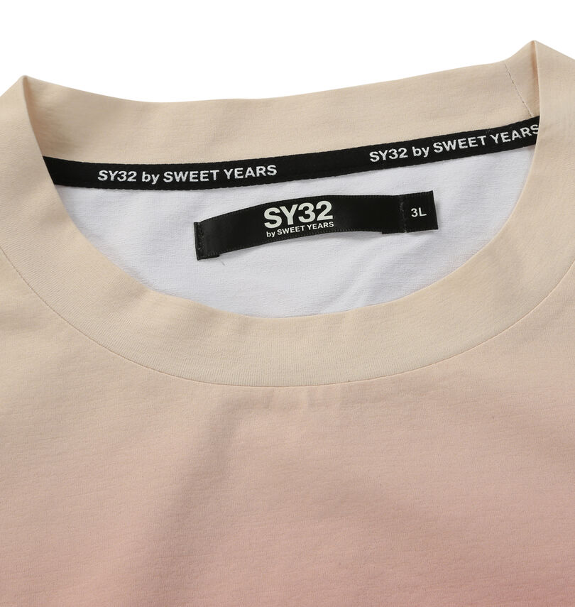 大きいサイズ メンズ SY32 by SWEET YEARS (エスワイサーティトゥバイスィートイヤーズ) グラデーションロゴ半袖Tシャツ
                        