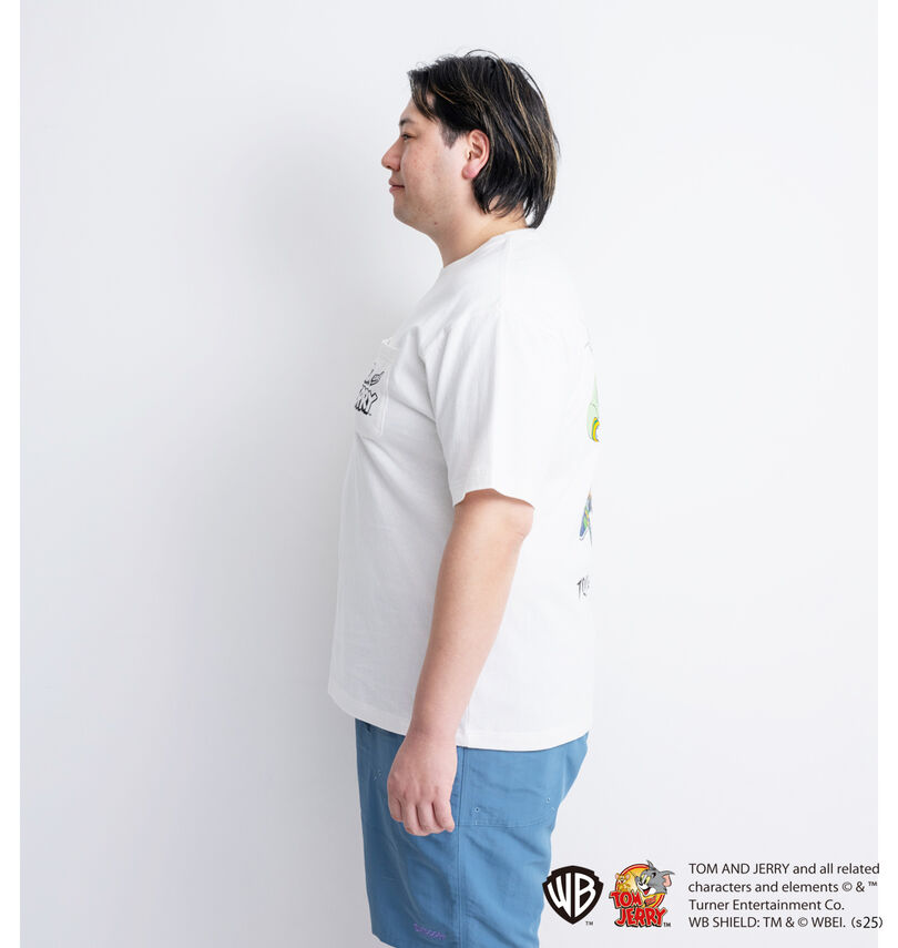 大きいサイズ メンズ TOM and JERRY (トムアンドジェリー) 天竺プリントポケット付半袖Tシャツ
                        