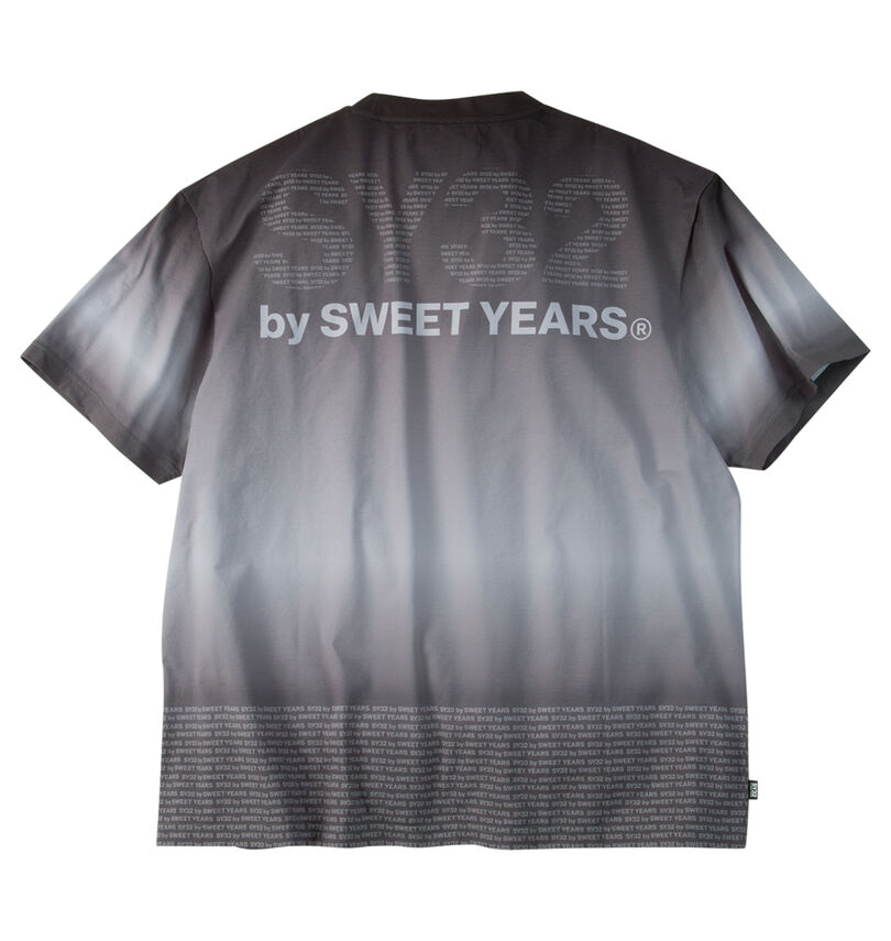 大きいサイズ メンズ SY32 by SWEET YEARS (エスワイサーティトゥバイスィートイヤーズ) グラデーションロゴ半袖Tシャツ
                        バックスタイル