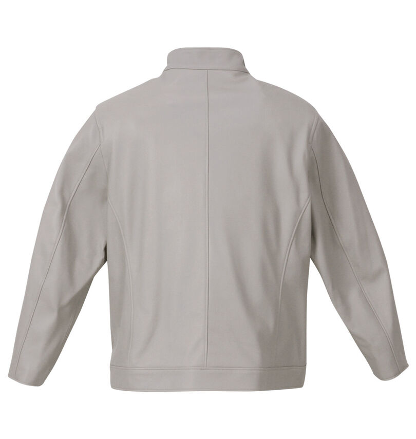 大きいサイズ メンズ TETE HOMME (テットオム) スタンドカラーレザーブルゾン
                        バックスタイル