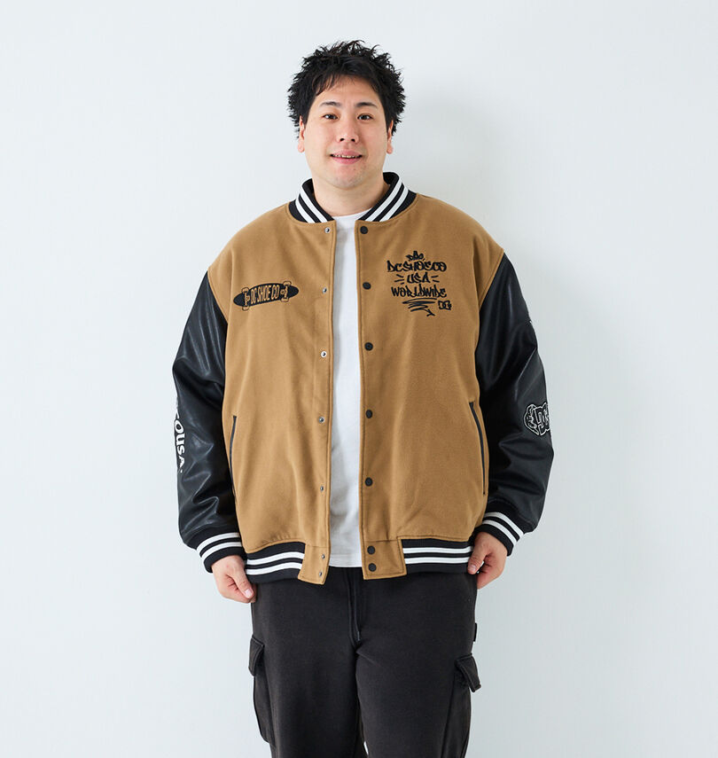 大きいサイズ メンズ DCSHOES (ディーシーシューズ) 25VARSITYジャケット
                        身長：182cm/バスト：123cm/着用サイズ：3L