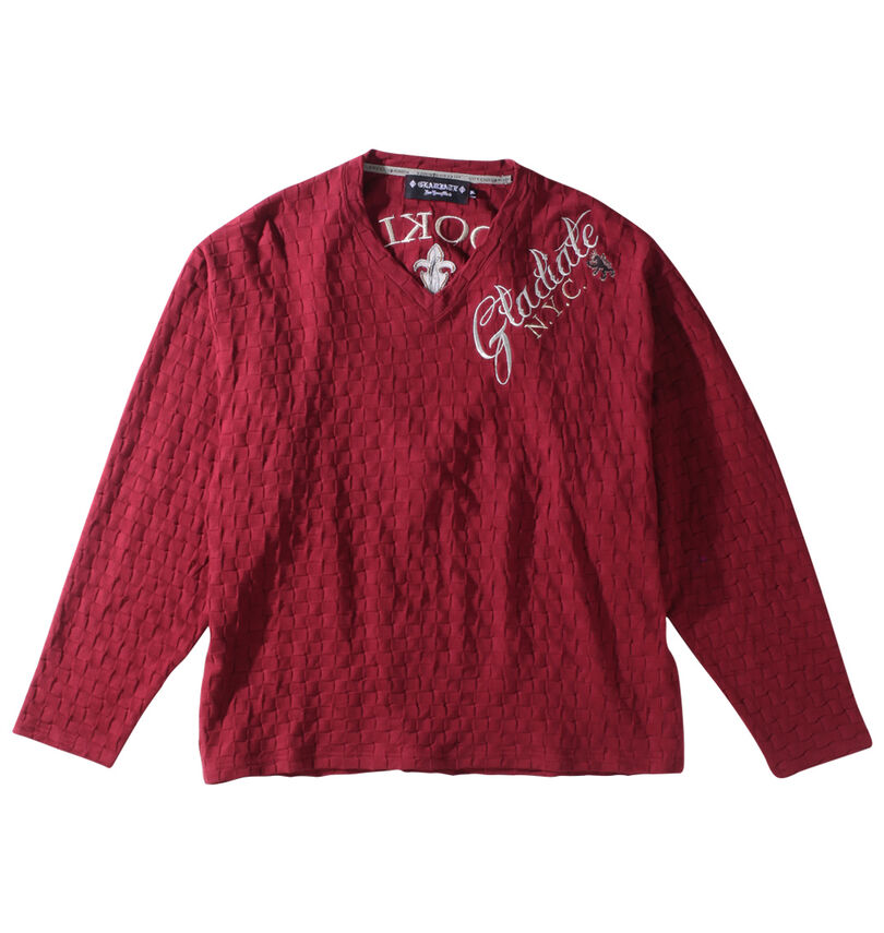 大きいサイズ メンズ GLADIATE (グラディエイト) 長袖VネックTシャツ
                        