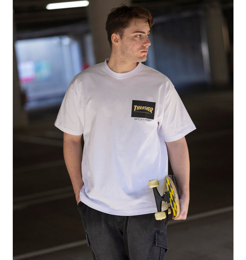 大きいサイズ メンズ THRASHER (スラッシャー) 半袖Tシャツ