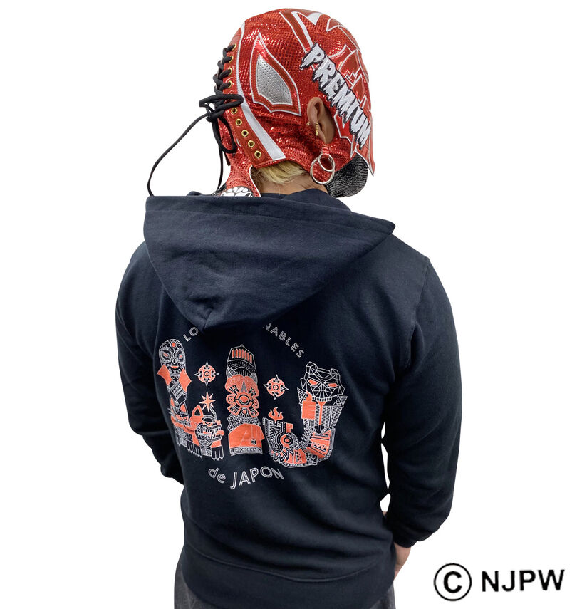 大きいサイズ メンズ 新日本プロレス (シンニホンプロレス) フルジップパーカー