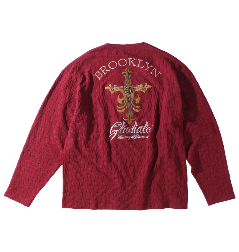 大きいサイズ メンズ GLADIATE (グラディエイト) 長袖VネックTシャツ
                        バックスタイル