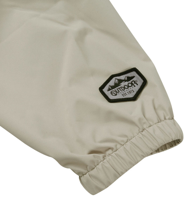 大きいサイズ メンズ OUTDOOR PRODUCTS (アウトドア プロダクツ) デュスポ裏メッシュウインドブレーカー
                        袖口ワッペン