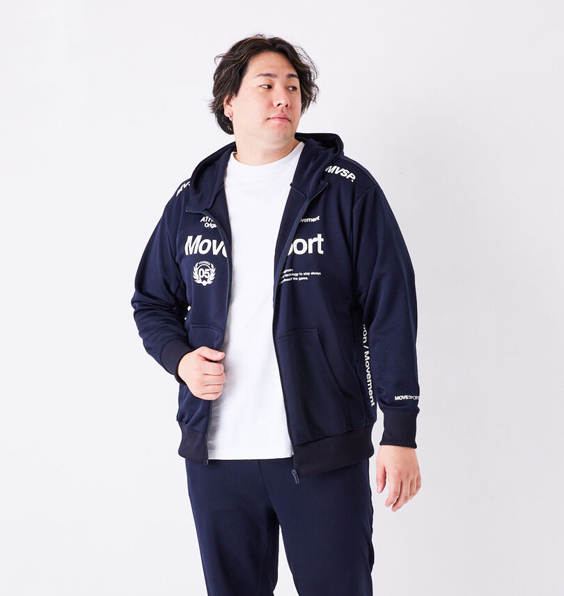 大きいサイズ メンズ MOVESPORT (ムーブスポーツ) ライトスムーススウェットオーセンティックロゴフルジップフーディー
身長:182cm/バスト:123cm/着用サイズ:3L