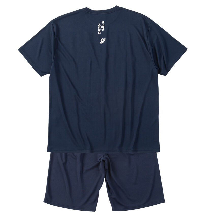 大きいサイズ メンズ 豊天 (ブーデン) おおきくて入れない美豚DRYハニカムメッシュ半袖Tシャツ+ハーフパンツ
                        バックスタイル