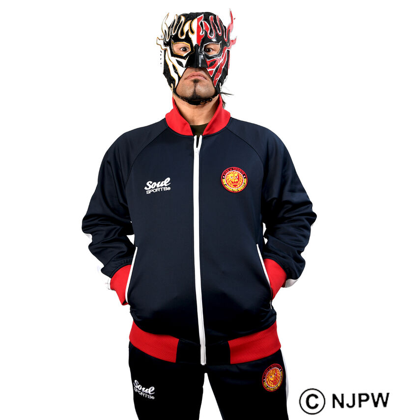 大きいサイズ メンズ SOUL SPORTS×新日本プロレス (ソウル×シンニホンプロレス) 本隊長袖ジャージセット
