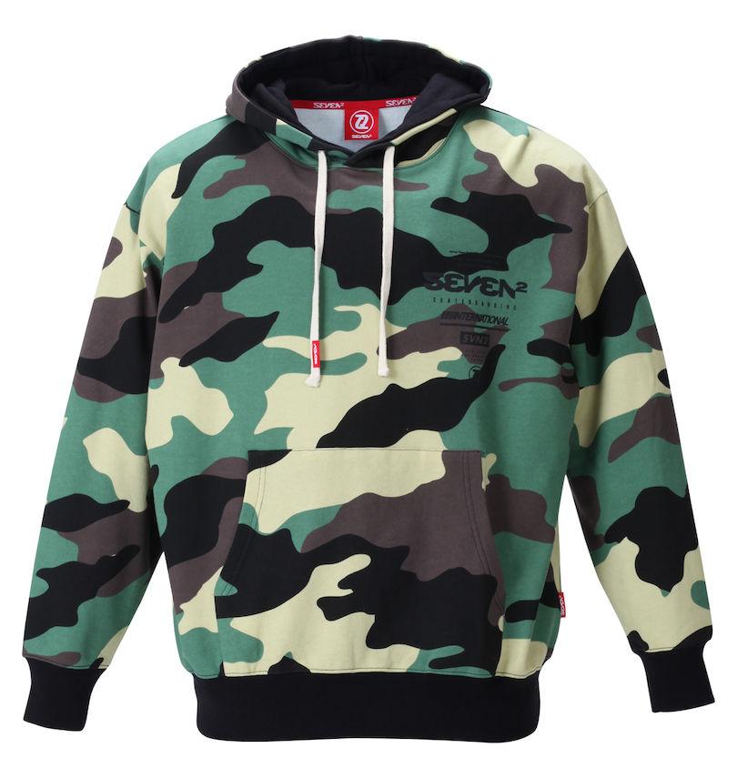 大きいサイズ メンズ SEVEN2 (セブンツー) 裏毛プルパーカー
                        