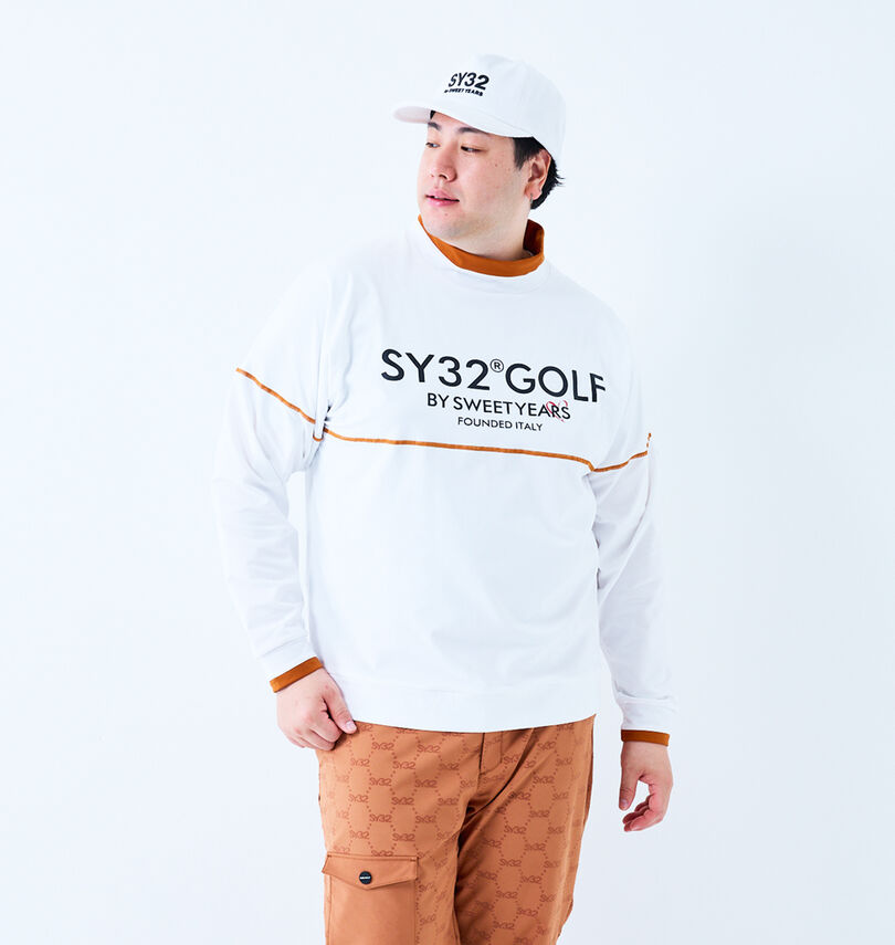 大きいサイズ メンズ SY32 by SWEET YEARS (エスワイサーティトゥバイスィートイヤーズゴルフ) ウルトラライトバックブラッシュドモックスウェット
身長:182cm/バスト:123cm/着用サイズ:3L