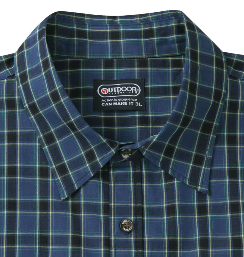 大きいサイズ メンズ OUTDOOR PRODUCTS (アウトドア プロダクツ) チェック半袖シャツ
                        