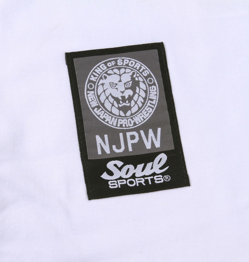 大きいサイズ メンズ SOUL SPORTS×新日本プロレス (ソウル×シンニホンプロレス) 大判ロゴ半袖Tシャツ
                        裾ピスネーム