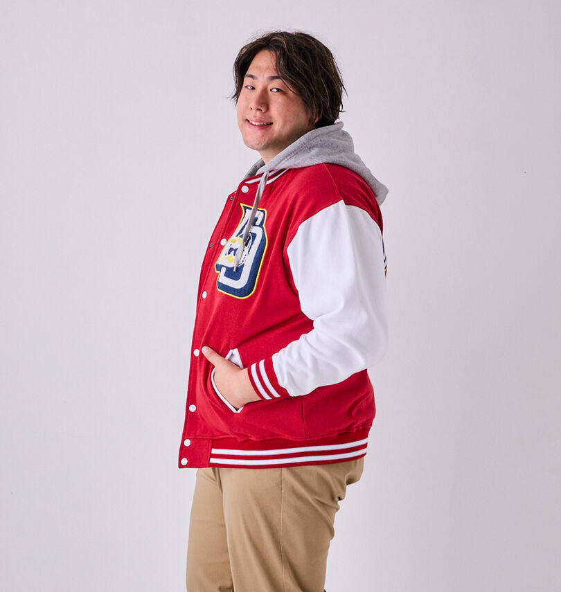 大きいサイズ メンズ b-one-soul (ビーワンソウル) DUCK DUDEスウェットスタジアムジャケット
                        