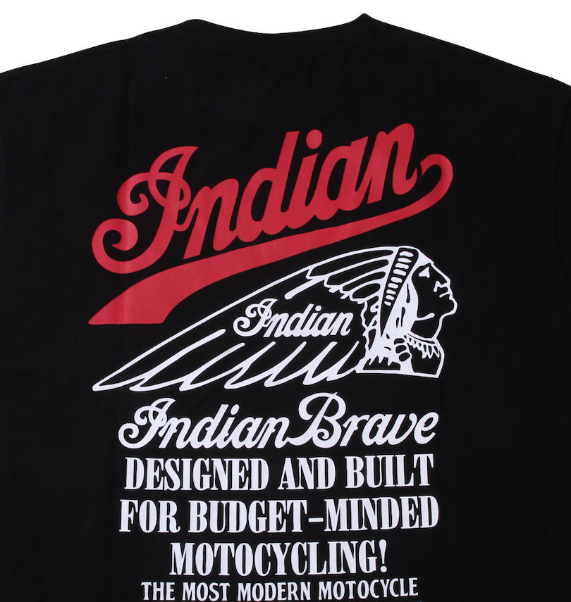 大きいサイズ メンズ INDIAN MOTOCYCLE (インディアンモトサイクル) 天竺プリント半袖Tシャツ バックプリント