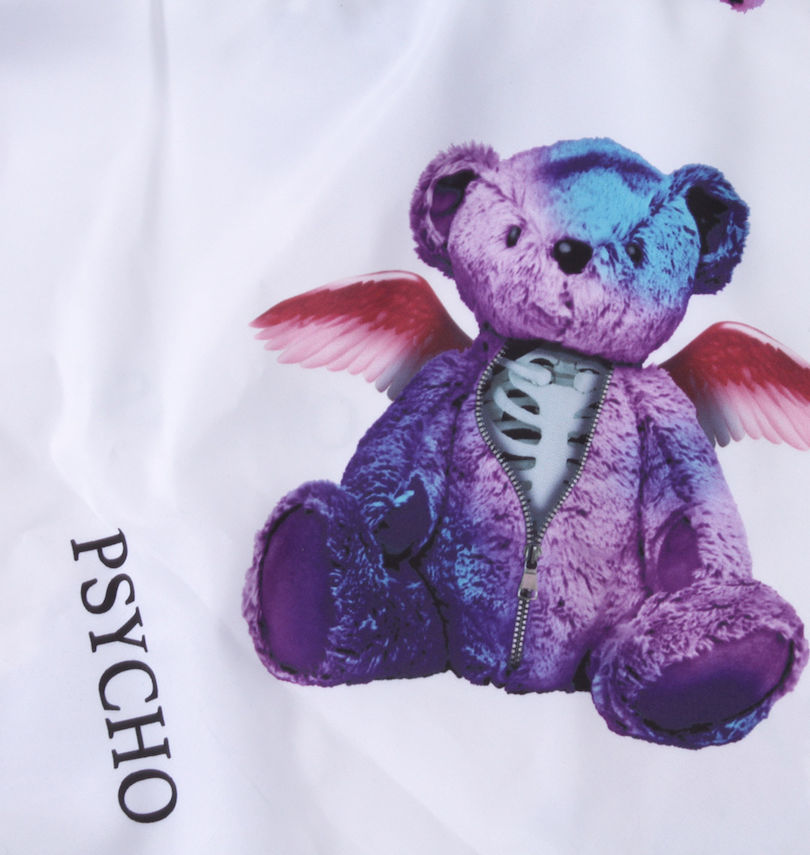 大きいサイズ メンズ PSYCHO NATION (サイコネーション) ネクタイ付半袖シャツ
                        プリント拡大