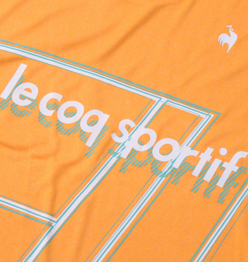 大きいサイズ メンズ LE COQ SPORTIF (ルコックスポルティフ) 杢スムースグラフィックプラクティス半袖Tシャツ プリント拡大