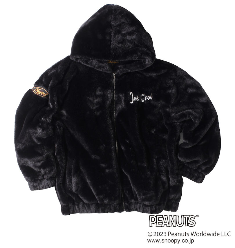大きいサイズ メンズ FLAGSTAFF×PEANUTS (フラッグスタッフ) スヌーピーコラボフェイクファージャケット