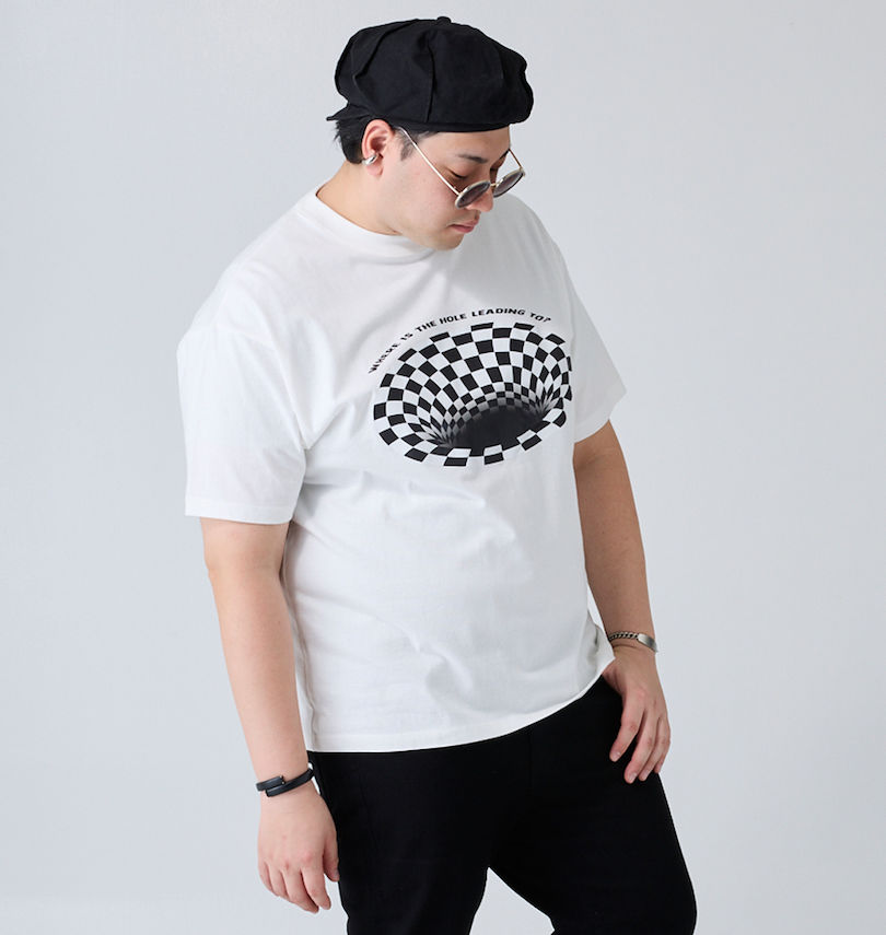 大きいサイズ メンズ RIMASTER VISION (リマスター ビジョン) 天竺トリックアート半袖Tシャツ