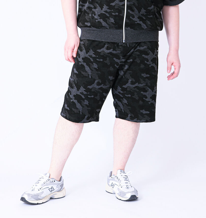 大きいサイズ メンズ OUTDOOR PRODUCTS (アウトドア プロダクツ) インレイ裏毛ハーフパンツ
                        身長：182cm/ウエスト：114cm/着用サイズ：3L