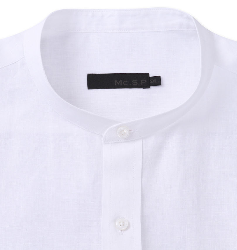 大きいサイズ メンズ Mc.S.P (エムシーエスピー) バンドカラー半袖シャツ
                        