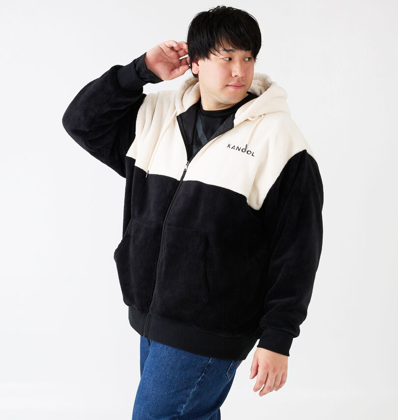 大きいサイズ メンズ KANGOL (カンゴール) シルキーフリースジャケット
                        