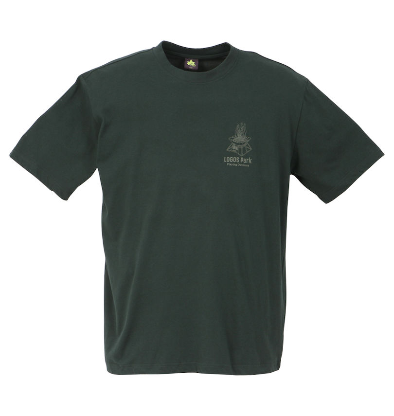 大きいサイズ メンズ LOGOS Park (ロゴスパーク) リサイクル天竺バックプリント半袖Tシャツ 