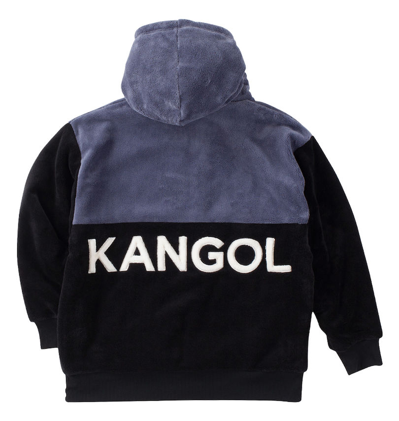 大きいサイズ メンズ KANGOL (カンゴール) シルキーフリースジャケット バックスタイル