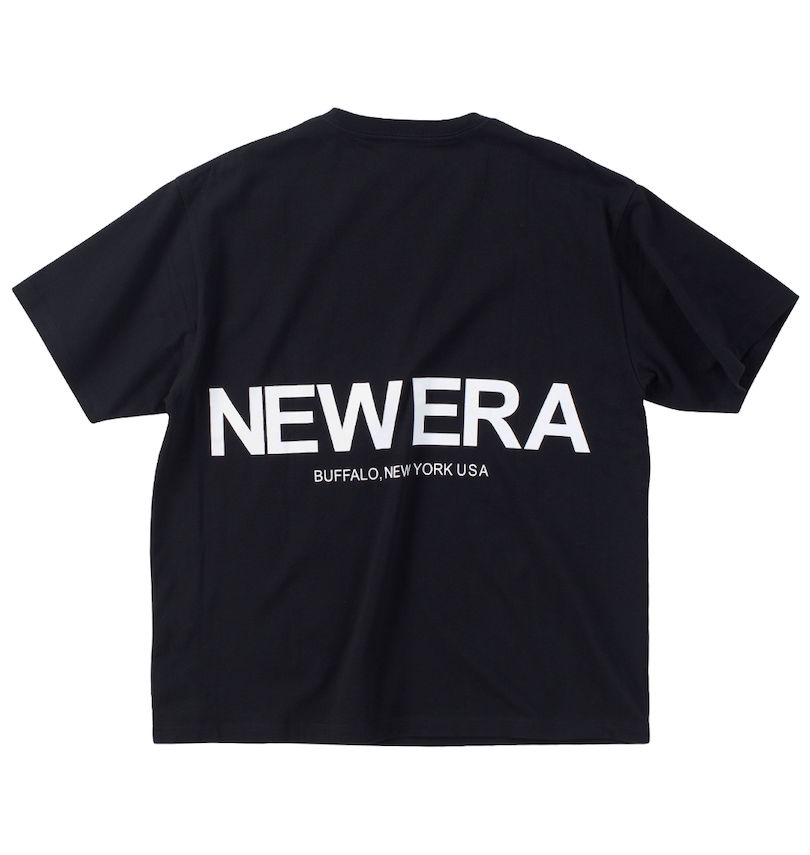 大きいサイズ メンズ NEW ERA (ニューエラ) ザ オリジンロゴ半袖Tシャツ バックスタイル