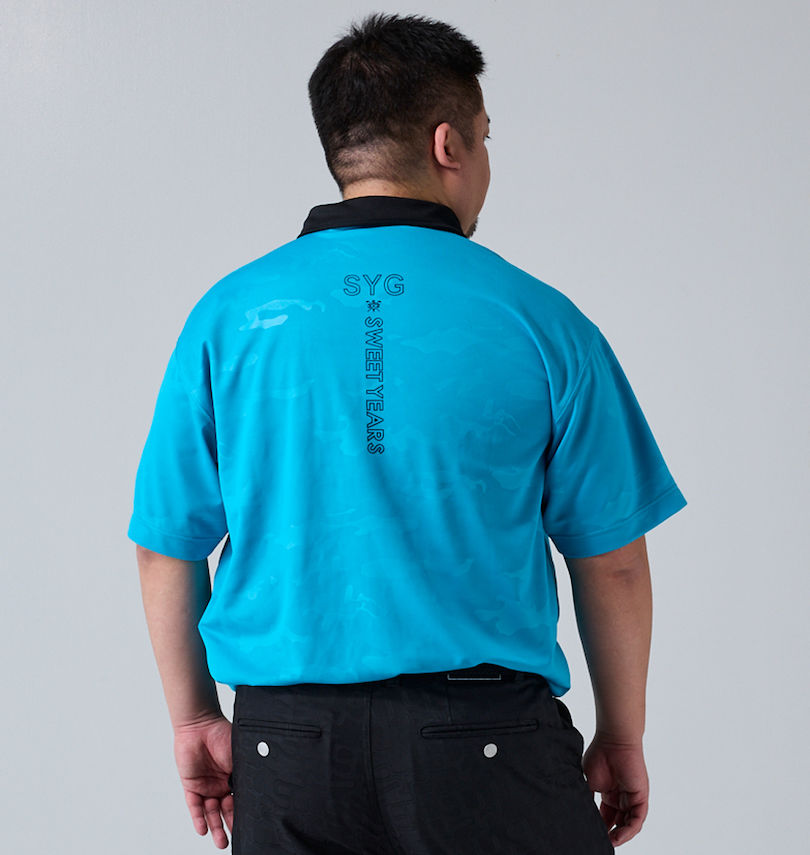 大きいサイズ メンズ SY32 by SWEET YEARS (エスワイサーティトゥバイスィートイヤーズ) カモエンボスカラー半袖シャツ 