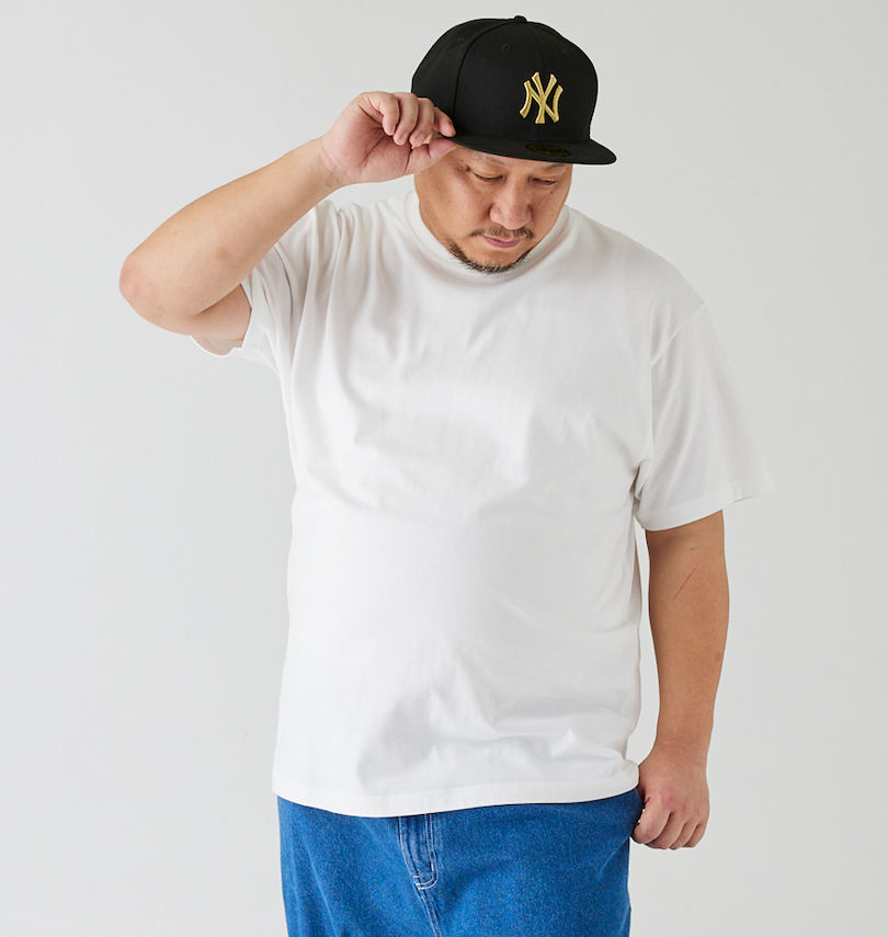 大きいサイズ メンズ Mc.S.P (エムシーエスピー) オーガニックコットンクルーネック半袖Tシャツ
                        身長：172cm/バスト：110cm/着用サイズ：3L