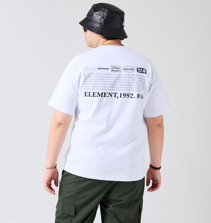 大きいサイズ メンズ ELEMENT (エレメント) EQUIPMENT半袖Tシャツ 身長：182cm/バスト：123cm/着用サイズ：3L