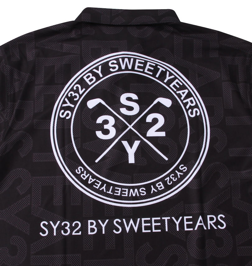 大きいサイズ メンズ SY32 by SWEET YEARS (エスワイサーティトゥバイスィートイヤーズゴルフ) SYGマリンロゴ半袖ポロシャツ バックプリント