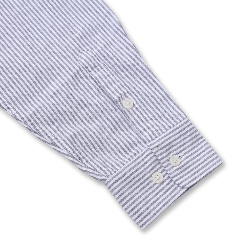 大きいサイズ メンズ H by FIGER (エイチバイフィガー) オックスストライプB.D長袖シャツ
                        袖口アジャストボタン