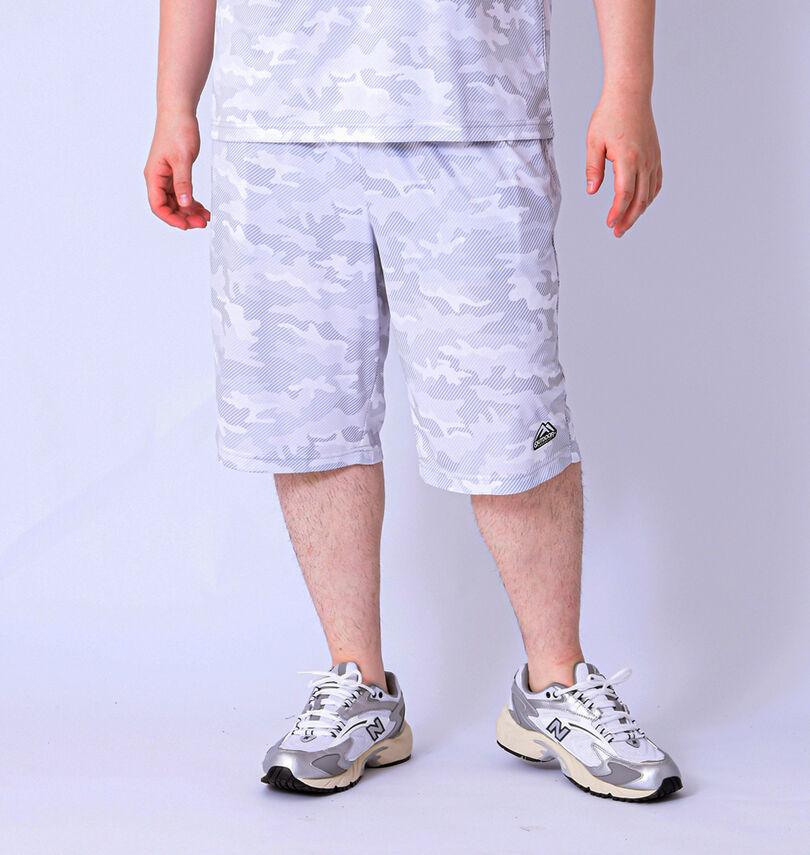 大きいサイズ メンズ OUTDOOR PRODUCTS (アウトドア プロダクツ) DRYメッシュカモフラ柄ハーフパンツ
                        身長：182cm/ウエスト：114cm/着用サイズ：3L