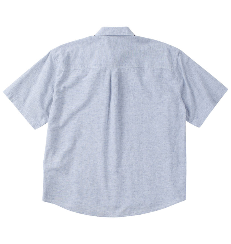 大きいサイズ メンズ Mc.S.P (エムシーエスピー) 麻混ハケメB.D半袖シャツ バックスタイル