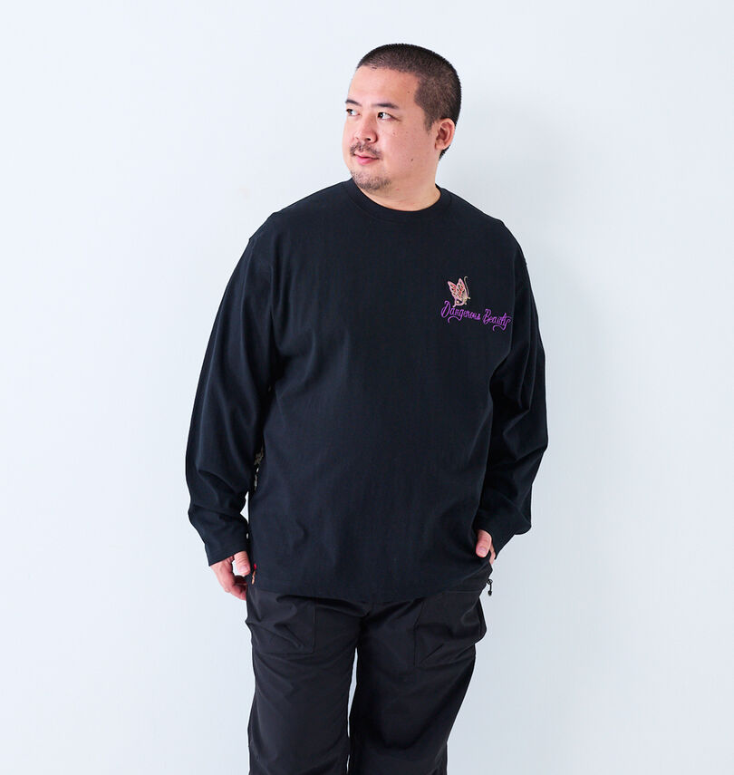 大きいサイズ メンズ 絡繰魂抜刀娘 (カラクリタマシイバットウムスメ) 凛&葵長袖Tシャツ
                        