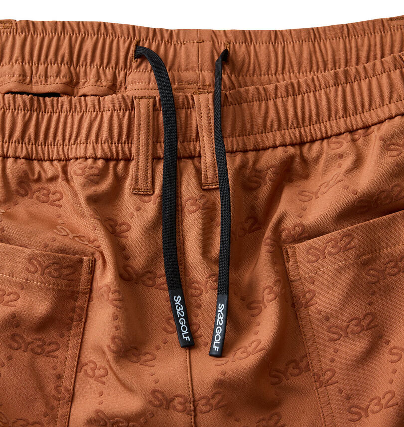 大きいサイズ メンズ SY32 by SWEET YEARS (エスワイサーティトゥバイスィートイヤーズゴルフ) フロッキーストレッチロングパンツ
                        ウエスト調節ひも