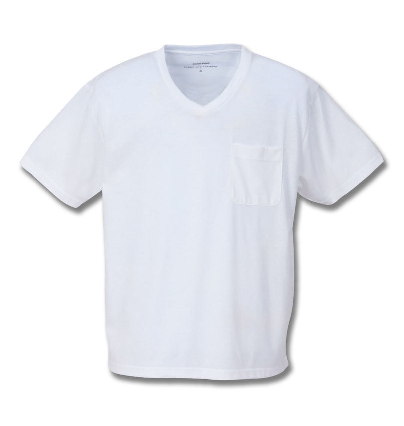 大きいサイズ メンズ 楽スマ (ラクスマ) 汗染み防止・接触冷感樽型半袖VTシャツ 