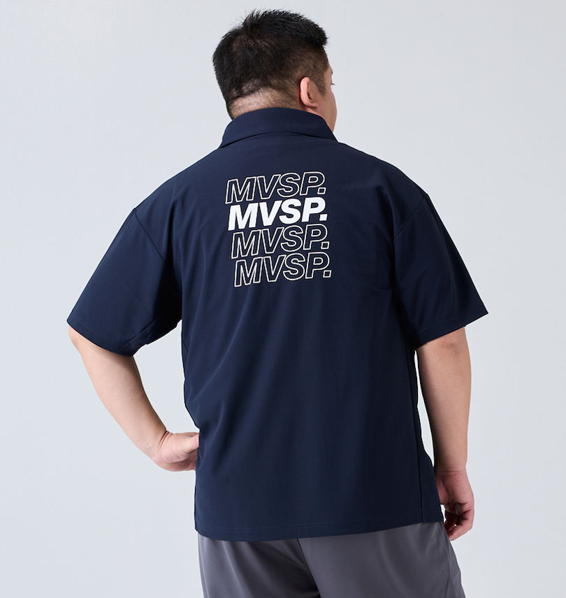 大きいサイズ メンズ MOVESPORT (ムーブスポーツ) SUNSCREENミニ鹿の子バックロゴ半袖ポロシャツ 