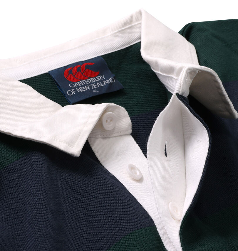 大きいサイズ メンズ canterbury (カンタベリー) ENGLAND TIPE半袖ラグビージャージ
                        比翼仕立て