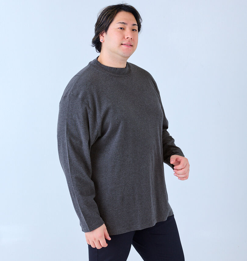 大きいサイズ メンズ Mc.S.P (エムシーエスピー) オーガニックスムース起毛ハイネック長袖Tシャツ
                        