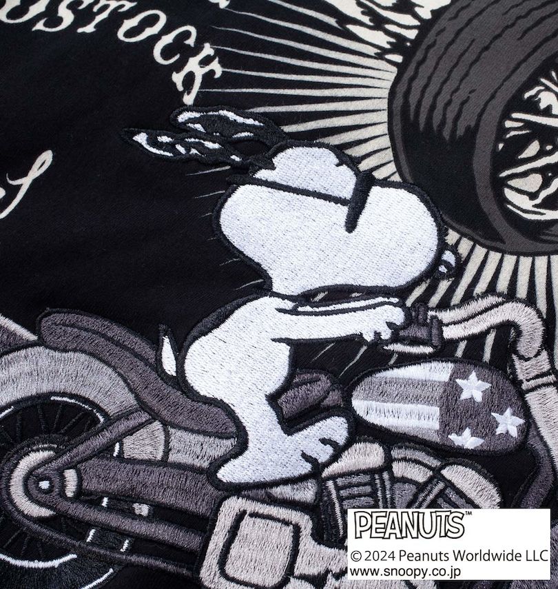大きいサイズ メンズ FLAGSTAFF×PEANUTS (フラッグスタッフ) スヌーピーコラボ半袖ポロシャツ
                        刺繍拡大