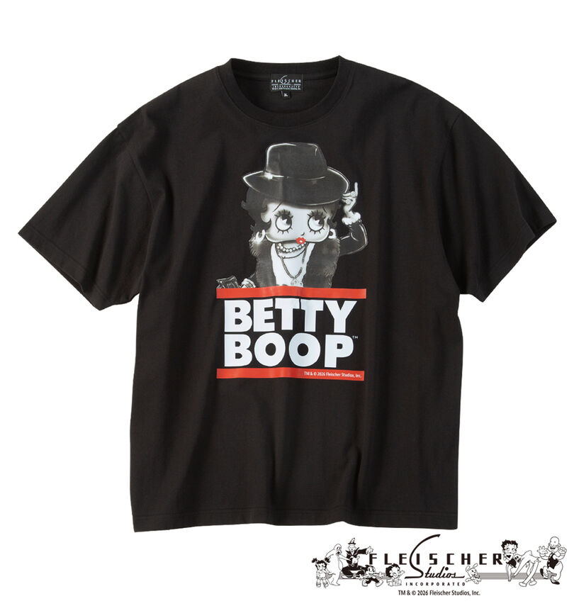 大きいサイズ メンズ BETTY BOOP (ベティ ブープ) 天竺プリント半袖Tシャツ
                        