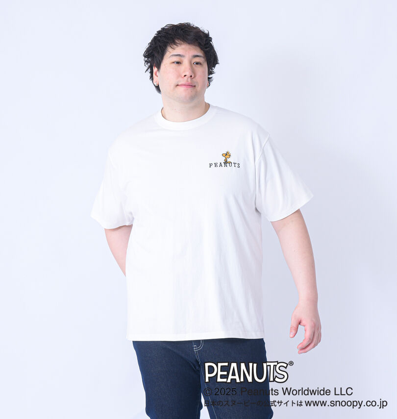 大きいサイズ メンズ 絡繰魂×PEANUTS (カラクリタマシイ×ピーナッツ) スヌーピーコラボ半袖Tシャツ
                        