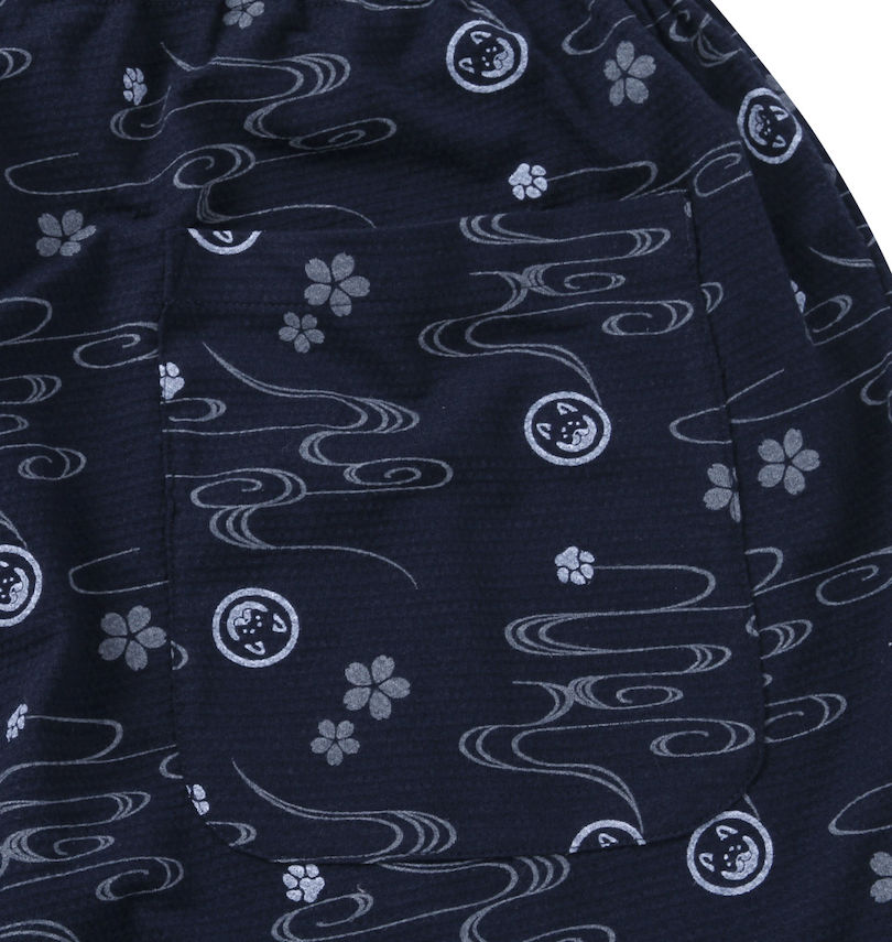 大きいサイズ メンズ 黒柴印和んこ堂 (クロシバジルシワンコドウ) プリントジャガード天竺甚平
パンツバックポケット