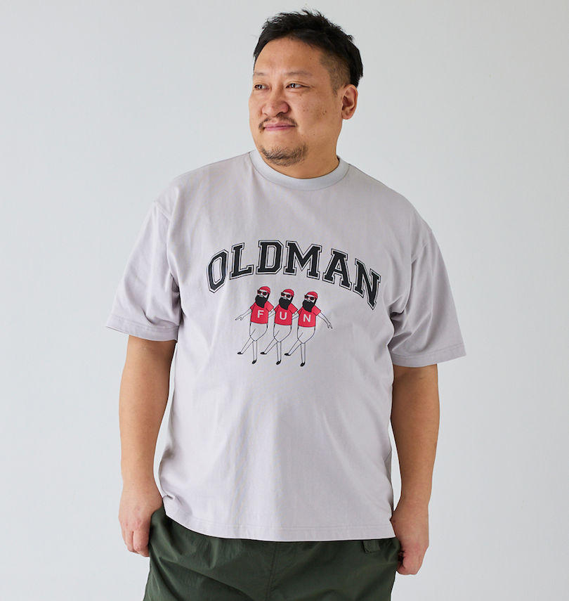 大きいサイズ メンズ FUN for modemdesign (ファン フォー モデムデザイン) オジサン両面プリント半袖Tシャツ 