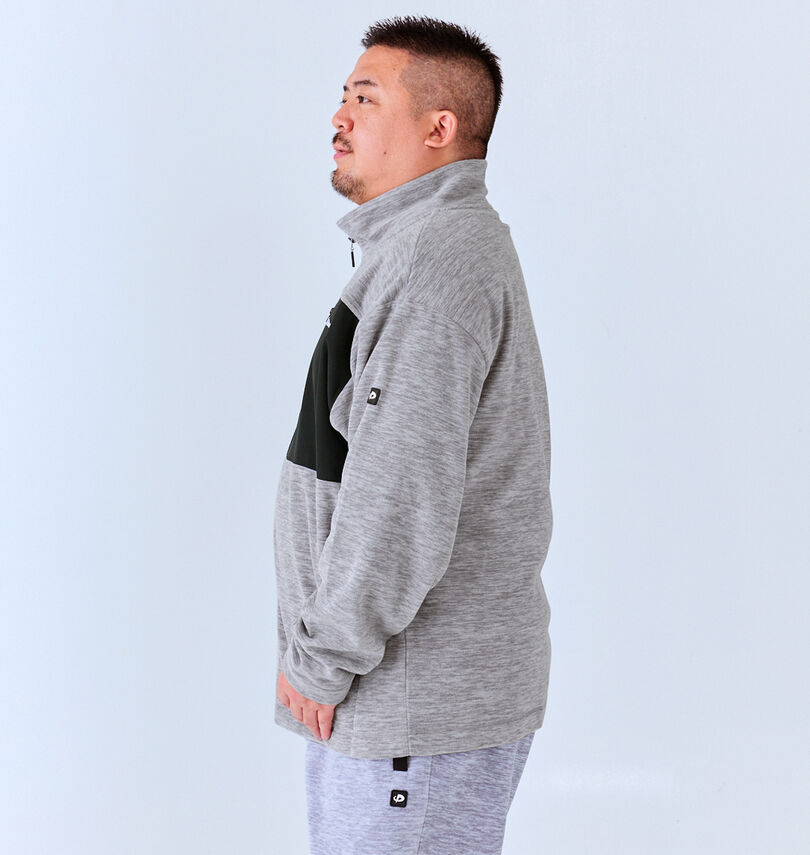 大きいサイズ メンズ Phiten (ファイテン) 流し杢フリースジャケット