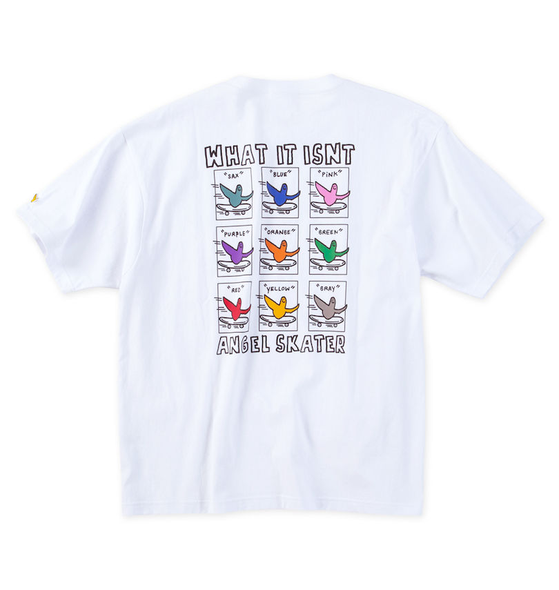 大きいサイズ メンズ (What it isNt) (ワットイットイズント) 天竺プリント半袖Tシャツ
バックスタイル