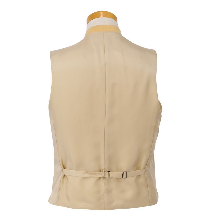 大きいサイズ メンズ マオカラーベスト バックスタイル